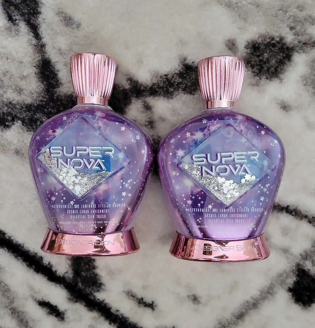 Designer Skin Super Nova 100x Luminous Stellar Bronzer Tanning Lotion x2