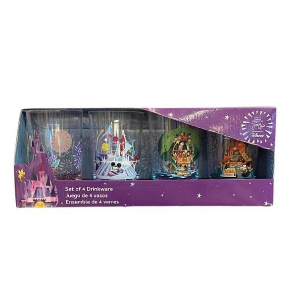 Disney Parks Cinderella Castle Magic Kingdom Drinkware Cup Set