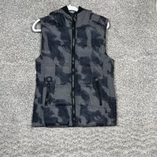 Lululemon Camo Hooded Puffer Vest Women's Medium Athletic Running Workout Zip Up