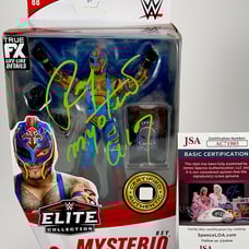 WWE NXT Rey Mysterio Signed Mattel Elite 88 Wrestling Figure Autograph JSA COA