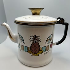 Vintage Enamelware Teapot