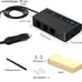 100W car charger, 4*USB interface with voltage display car USB charging