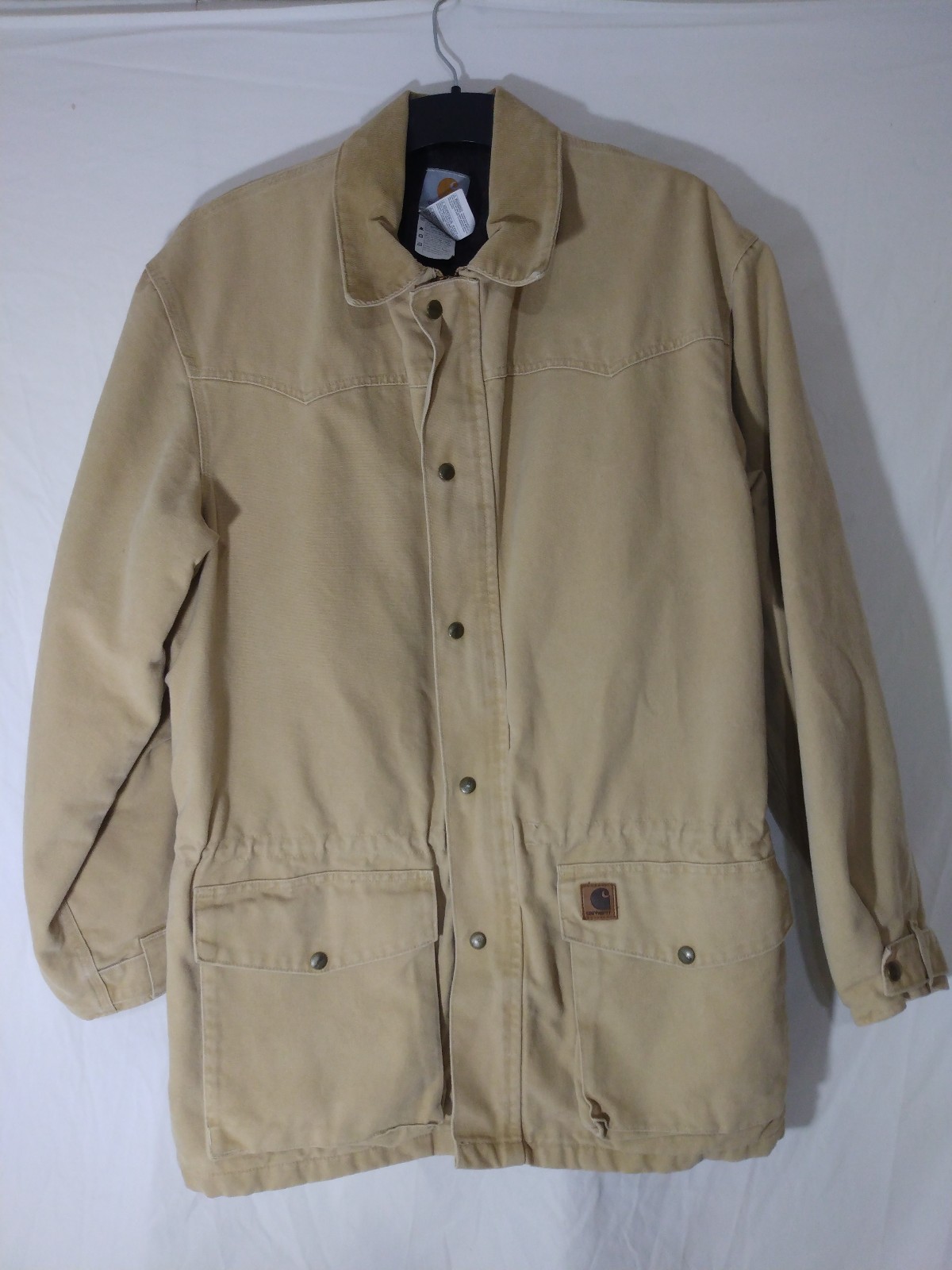 Mens Vintage Carhartt Blanket Lined Sandstone Canvas Ranch Jacket C52-WET XL