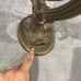 Vtg BOMBAY COMPANY Brass Swivel Mirror Swans Ornate Magnified Hollywood Regency