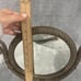 Vtg BOMBAY COMPANY Brass Swivel Mirror Swans Ornate Magnified Hollywood Regency