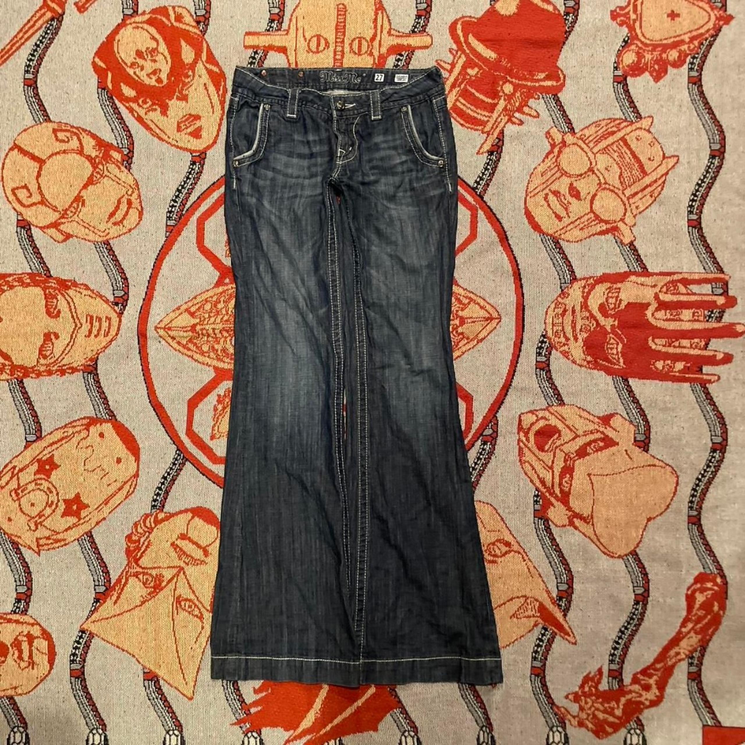 Vintage Brand Miss Me Flared Jeans 2000s Dark wash low rise flare jeans size 27