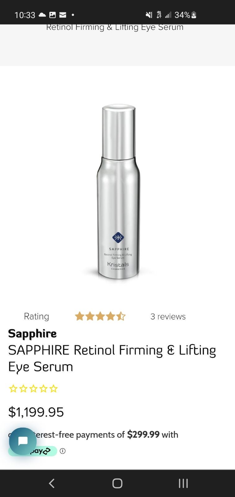 SAPPHIRE Retinol Firming & Lifting Eye Serum