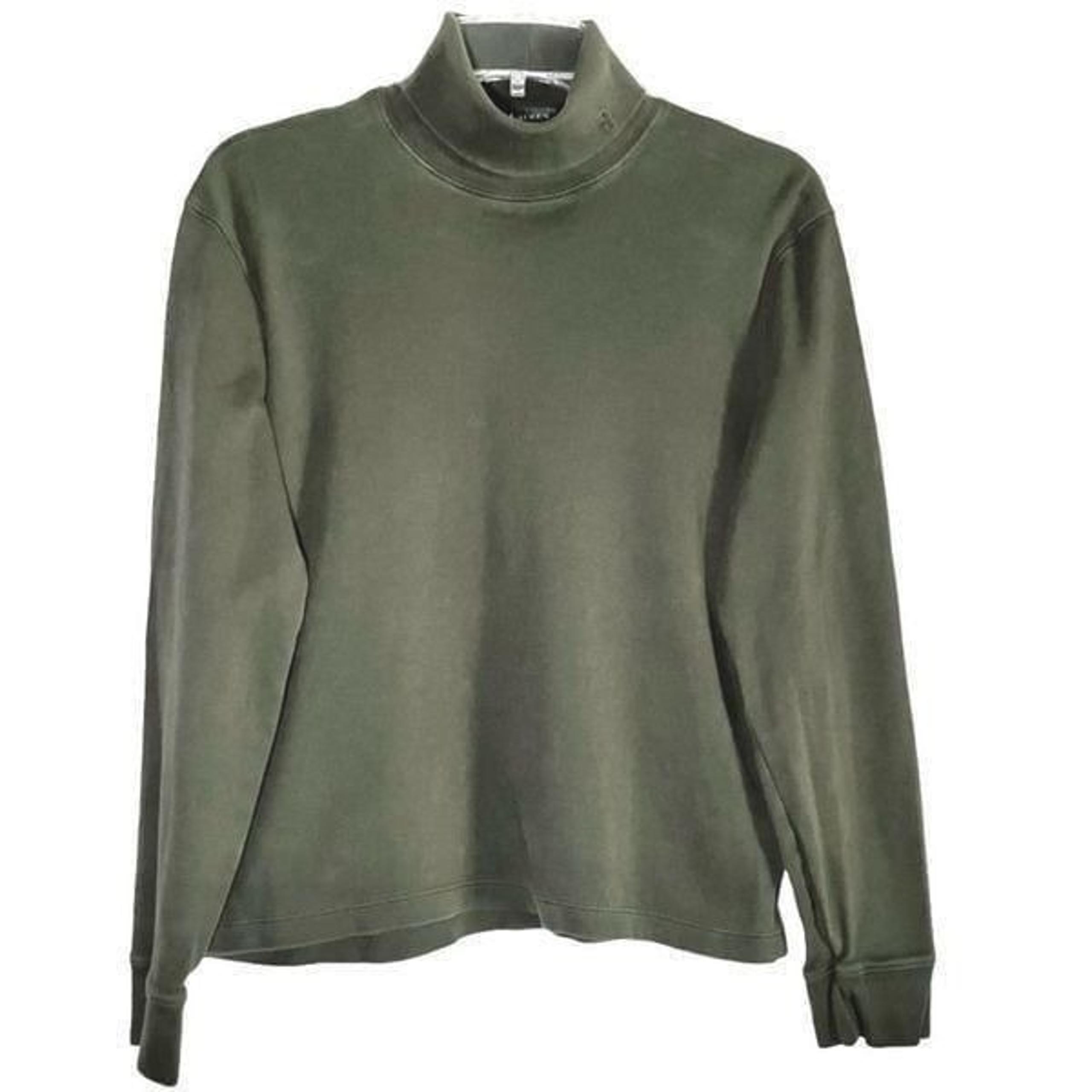 Lauren Ralph Lauren Cotton Turtleneck in Olive Green Women’s M