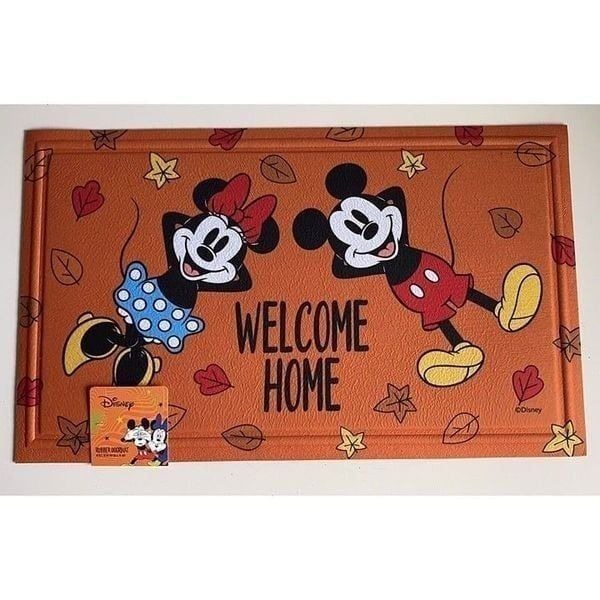 Disney Mickey Minnie Mouse Rubber Accent Mat 18 X 30 Outdoor Porch Welcome