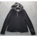 Harley Davidson Motorcycle Hoodie Womens XL Black Rare Faux Fur Trim Hood Zip Up