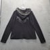 Harley Davidson Motorcycle Hoodie Womens XL Black Rare Faux Fur Trim Hood Zip Up