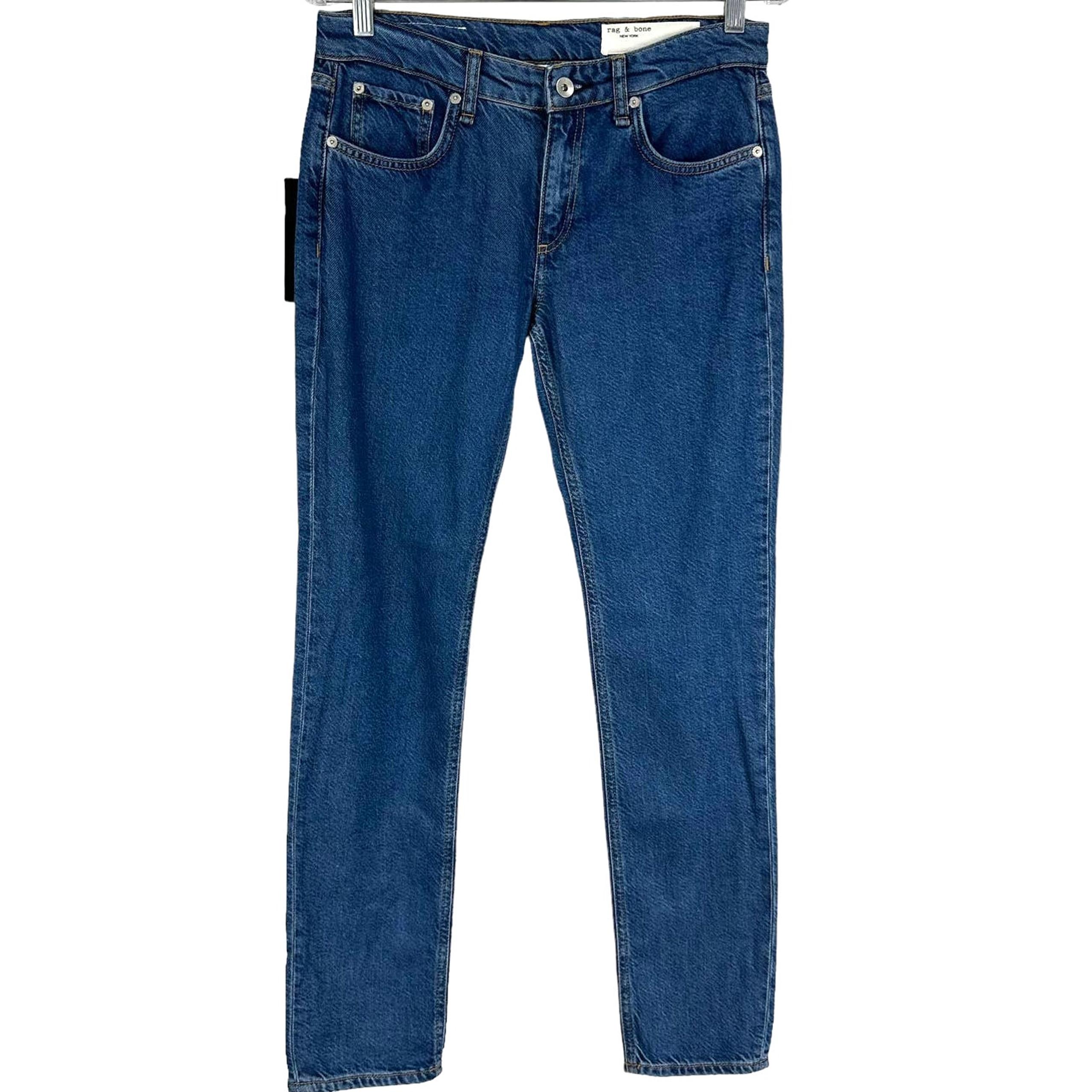 Rag & Bone NWT Blue Featherweight Dre Low Rise Slim Boyfriend Jeans Size 25