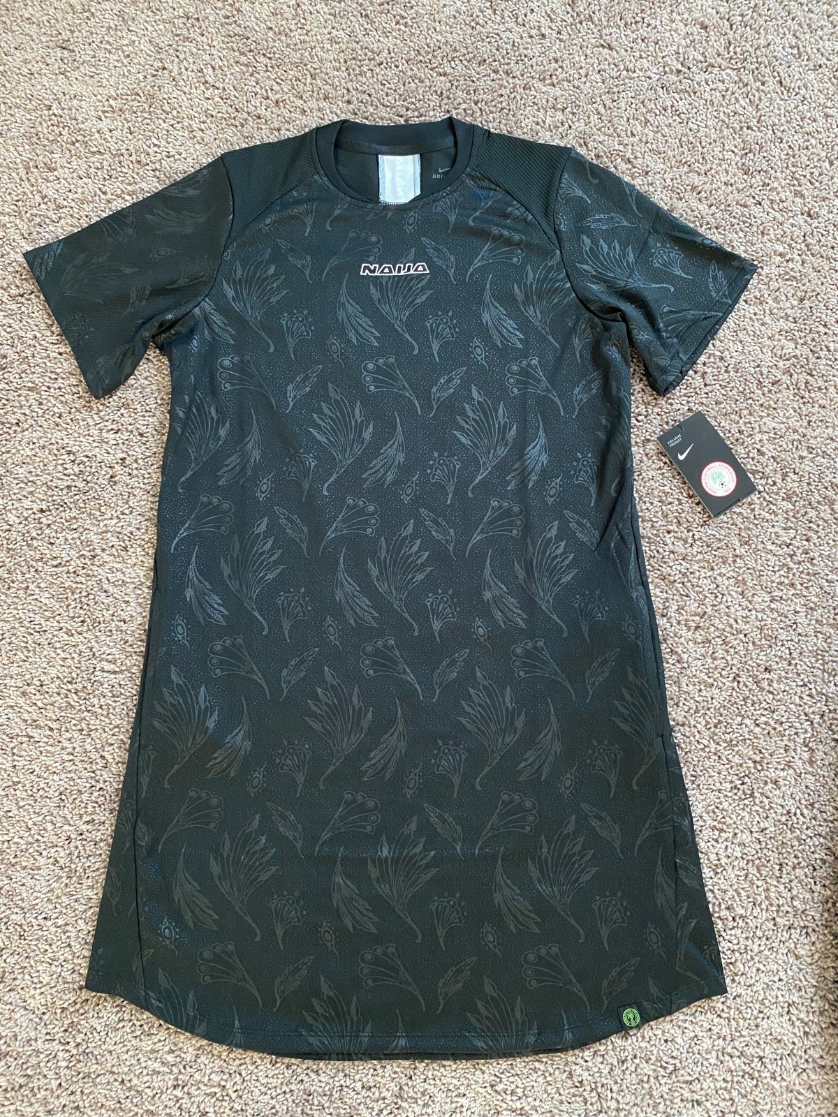 NWT Nike Women's Jersey Soccer Black Nigeria Dress Size Medium CU1412-010 90