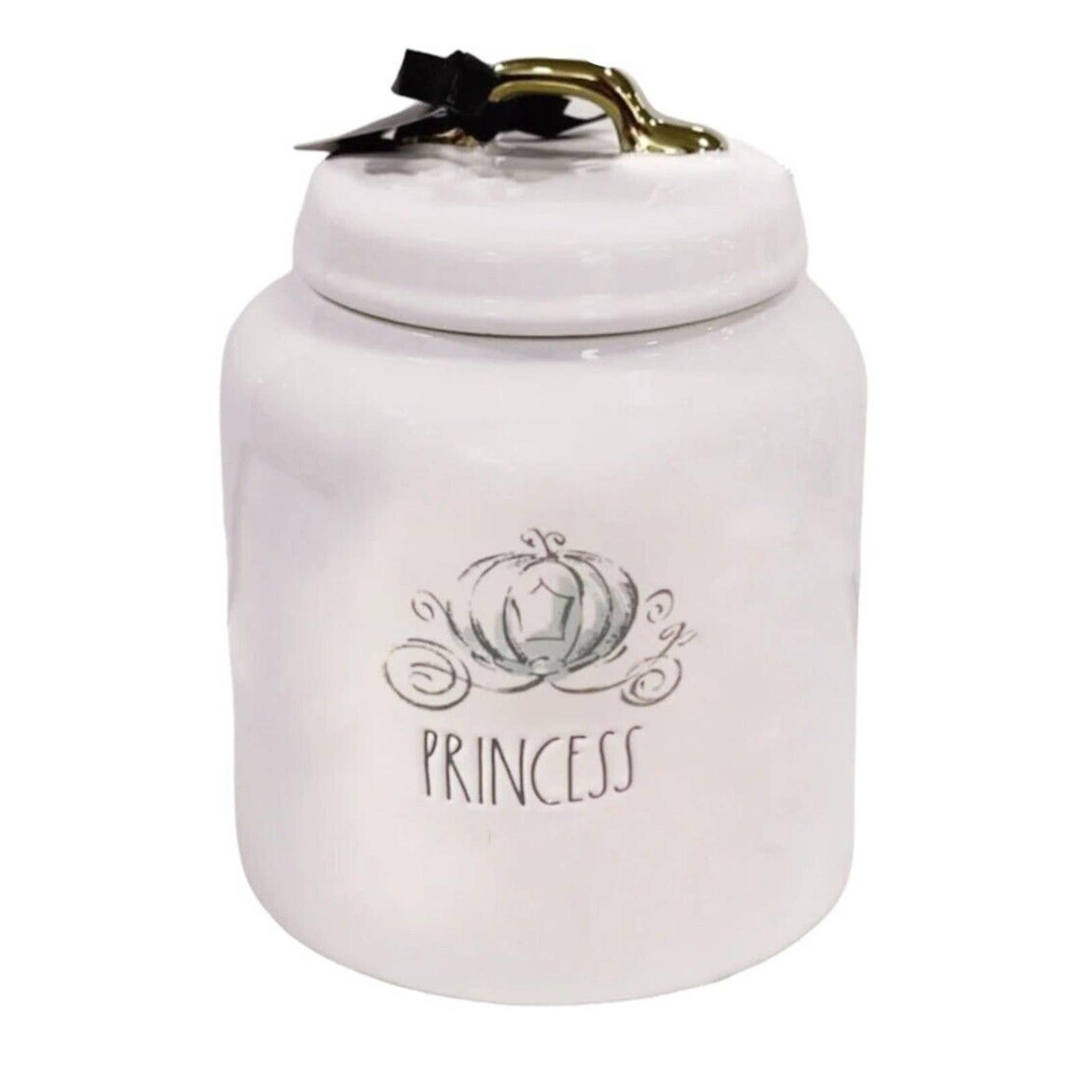 New Rae Dunn PRINCESS Disney Princess Cinderella's Carriage Cookie Jar Canister