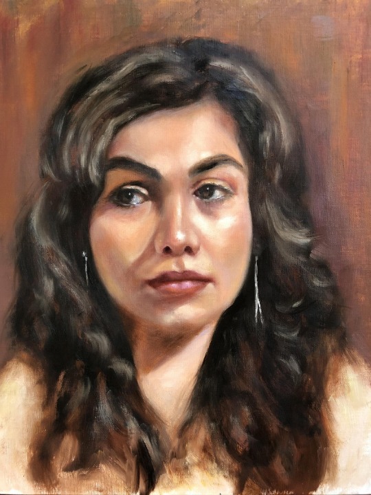Portrait Oil Painting of Model Somey