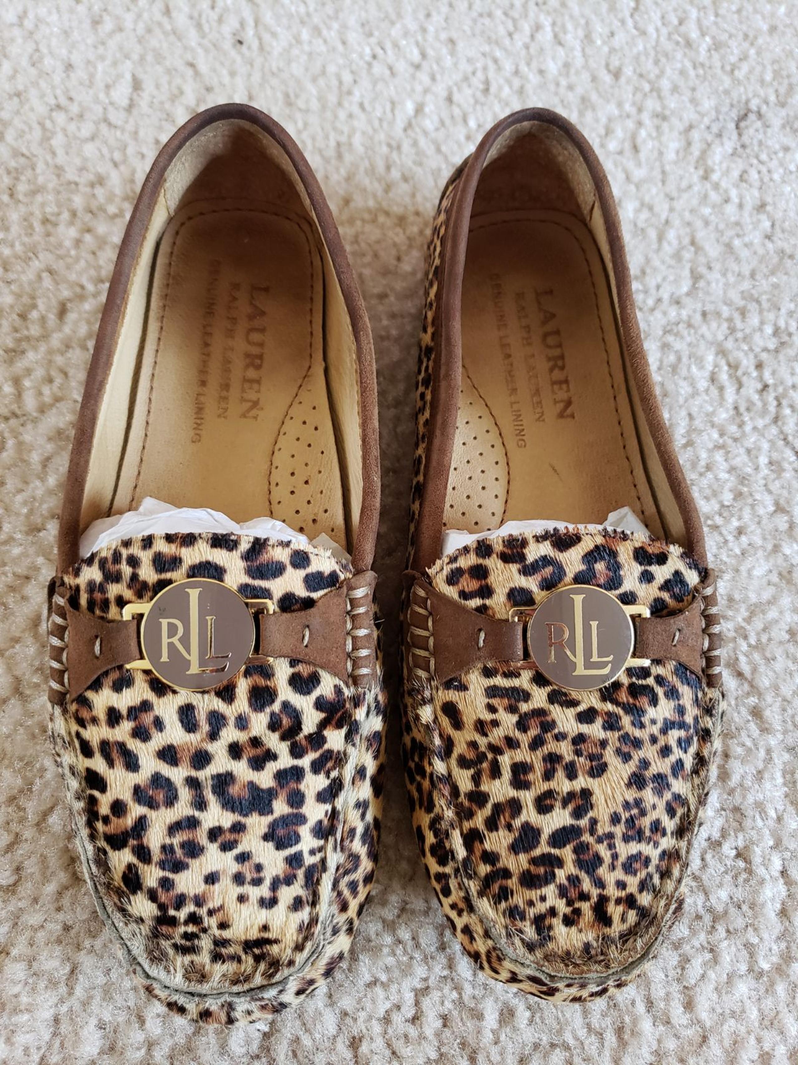 ralph lauren cheetah loafer