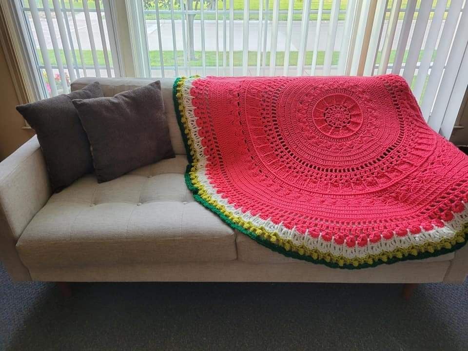 Watermelon slice blanket