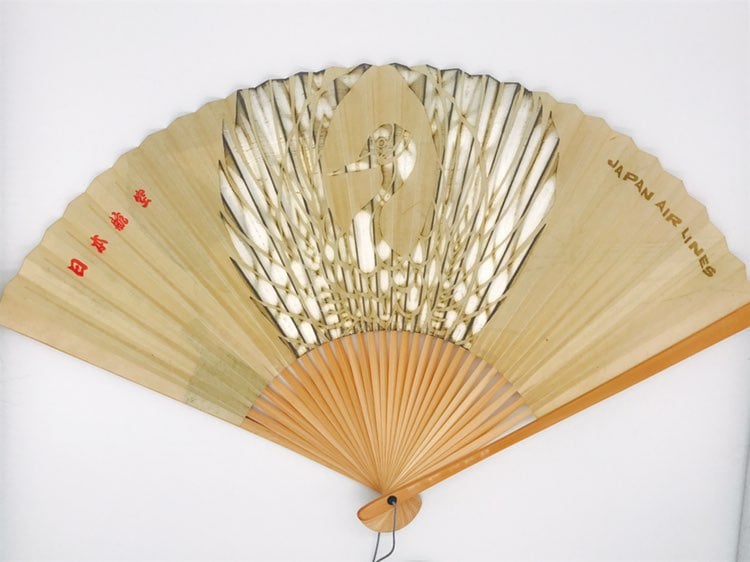 Vintage Japan Airlines Kabuki Fan