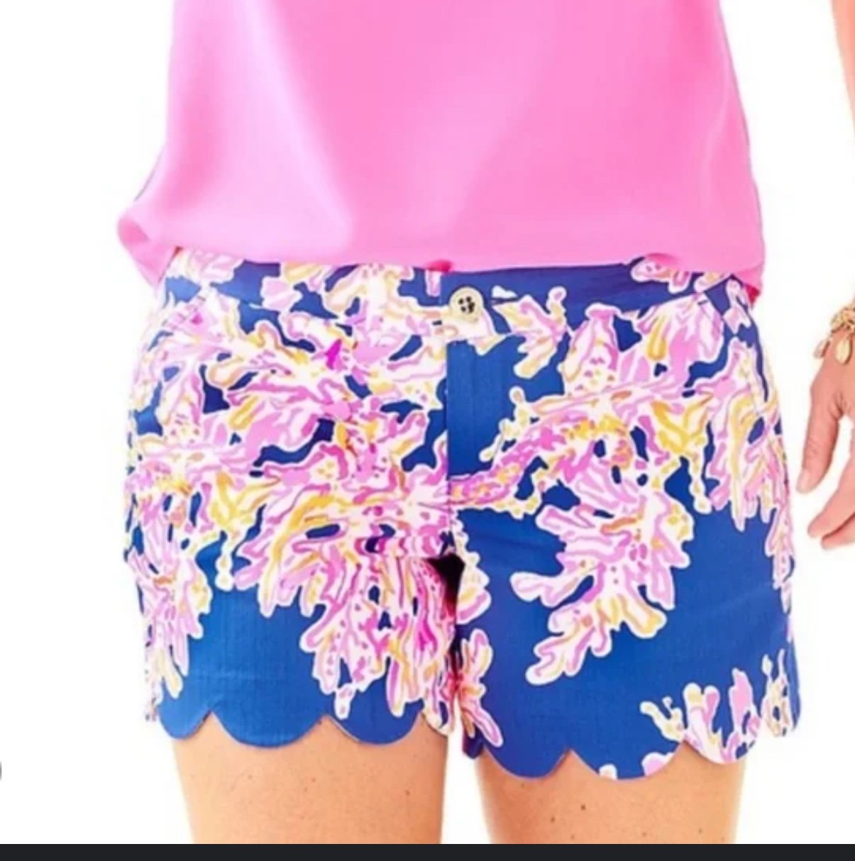 LILLY PULITZER Buttercup Shorts Women's Sz 4 Multicolor Tropical Print Cotton