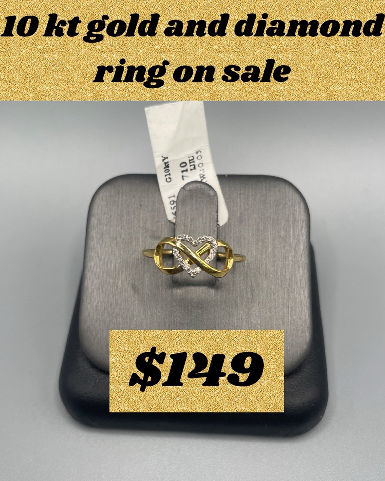 10 kt gold and diamond ring
