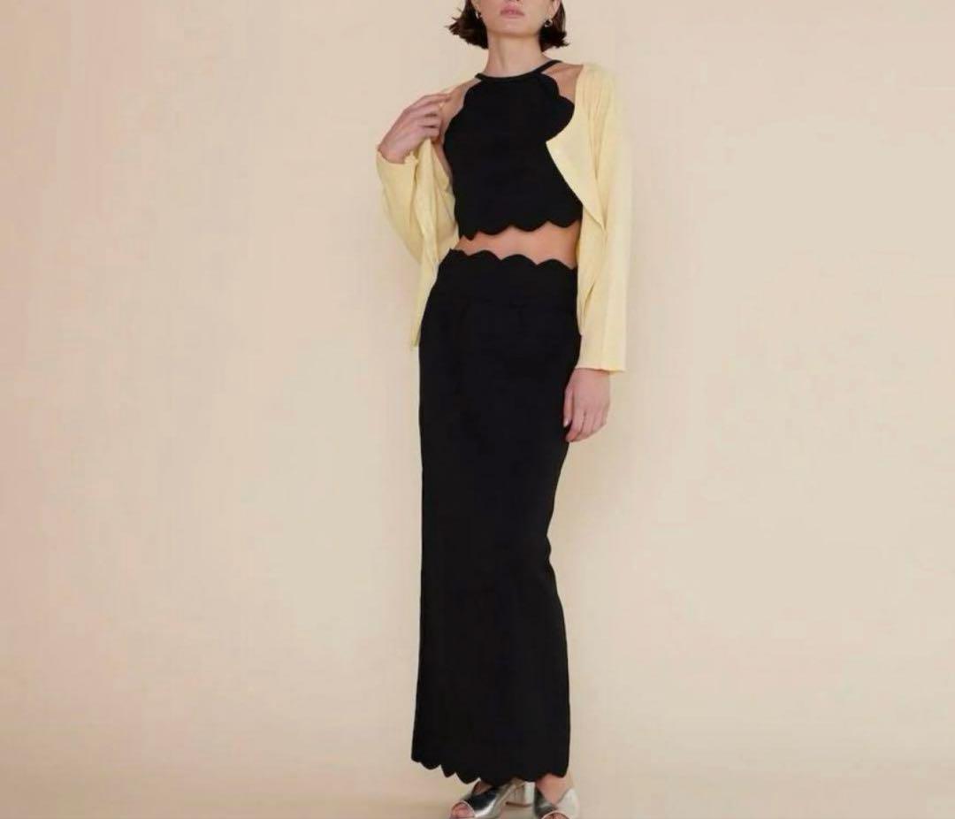 SeaRoomlynn Scalloped Hem Knit Set-up