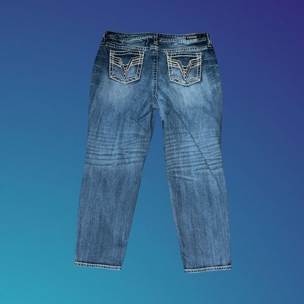 Vigoss Chelsea Boyfriend Hertige Fit Jeans Size 18 S #229