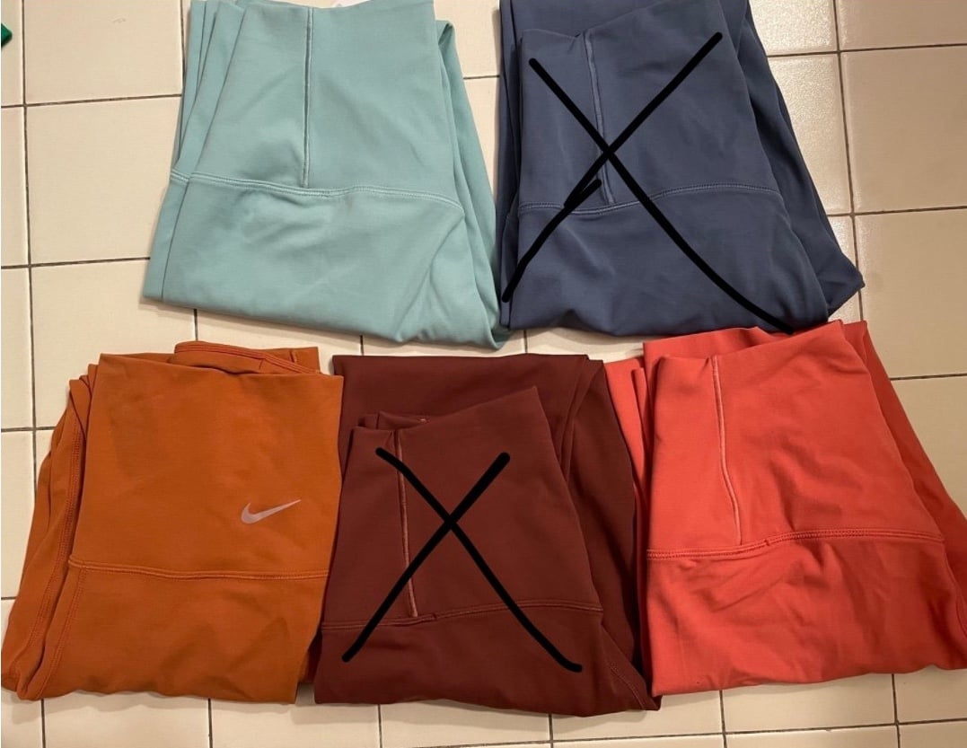 New Nike Women's Zenvy Gentle-Support High-Waisted 7/8 Leggings XS set of 3