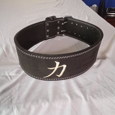 Strength Shop 10mm Double Prong Buckle Black Leather Weight Lifting Belt 4 Wide