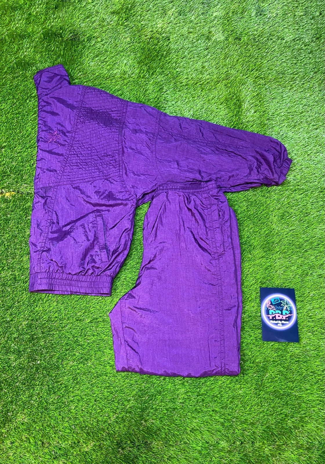 Mens Rare L/XL 80s/90s Purple Rodeo Jogger TrackSuit.