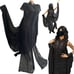 Super Unique Futuristic Gothic Tunic Jacket with Dramatic Sleeves & Hood
