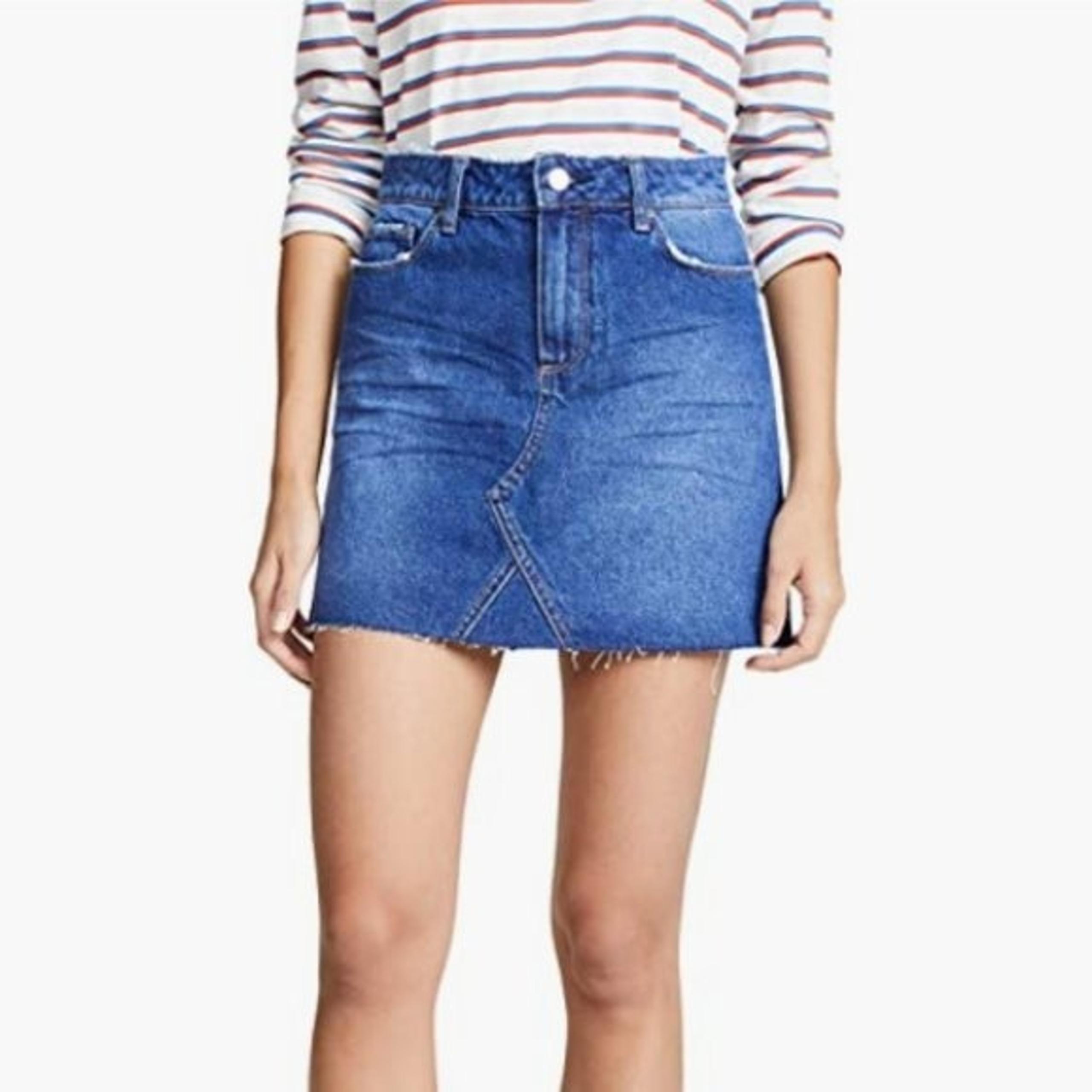 PAIGE Women's Aideen Skirt with Raw Hem