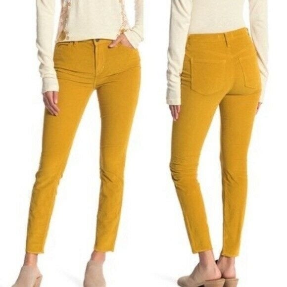 NEW FREE PEOPLE SKINNY CORDUROY PANTS 25