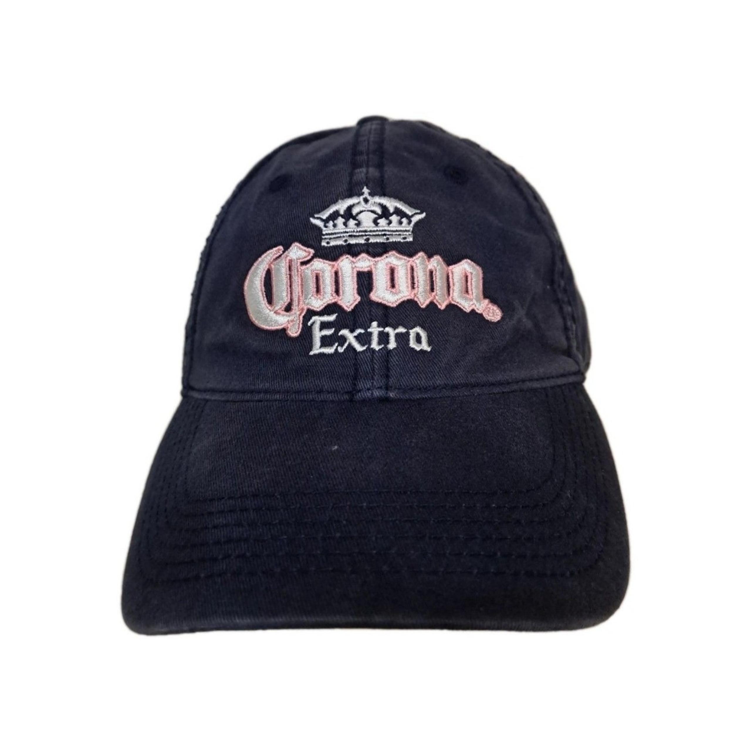 Corona Extra Baseball Cap Blue Hat Hook And Loop Strapback White Embroidered Men