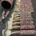 Beautiful PINK rhinestone makeup brush set