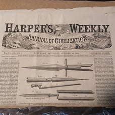 1965 Antique Original Newspaper Civil War 1865