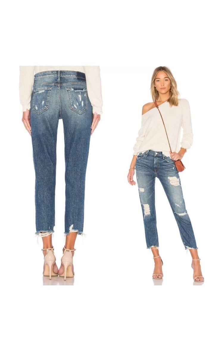 Mother The Sinner Ice Cream You Scream Jean Size 27 Blue Distressed
