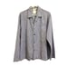 FRETTE Blue White Stripe Button Up Pajama Top Shirt Women's Size Large