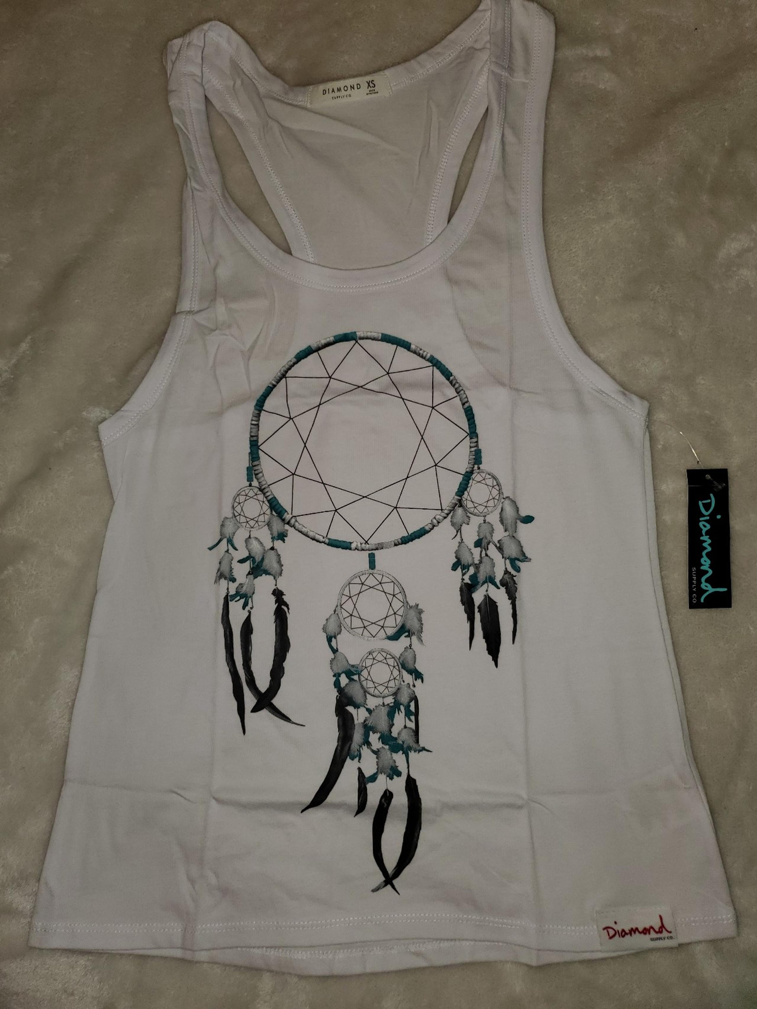 SIZE EXTRA SMALL- WOMENS DIAMOND SUPPLY CO. DREAM CATCHER TANK TOP.