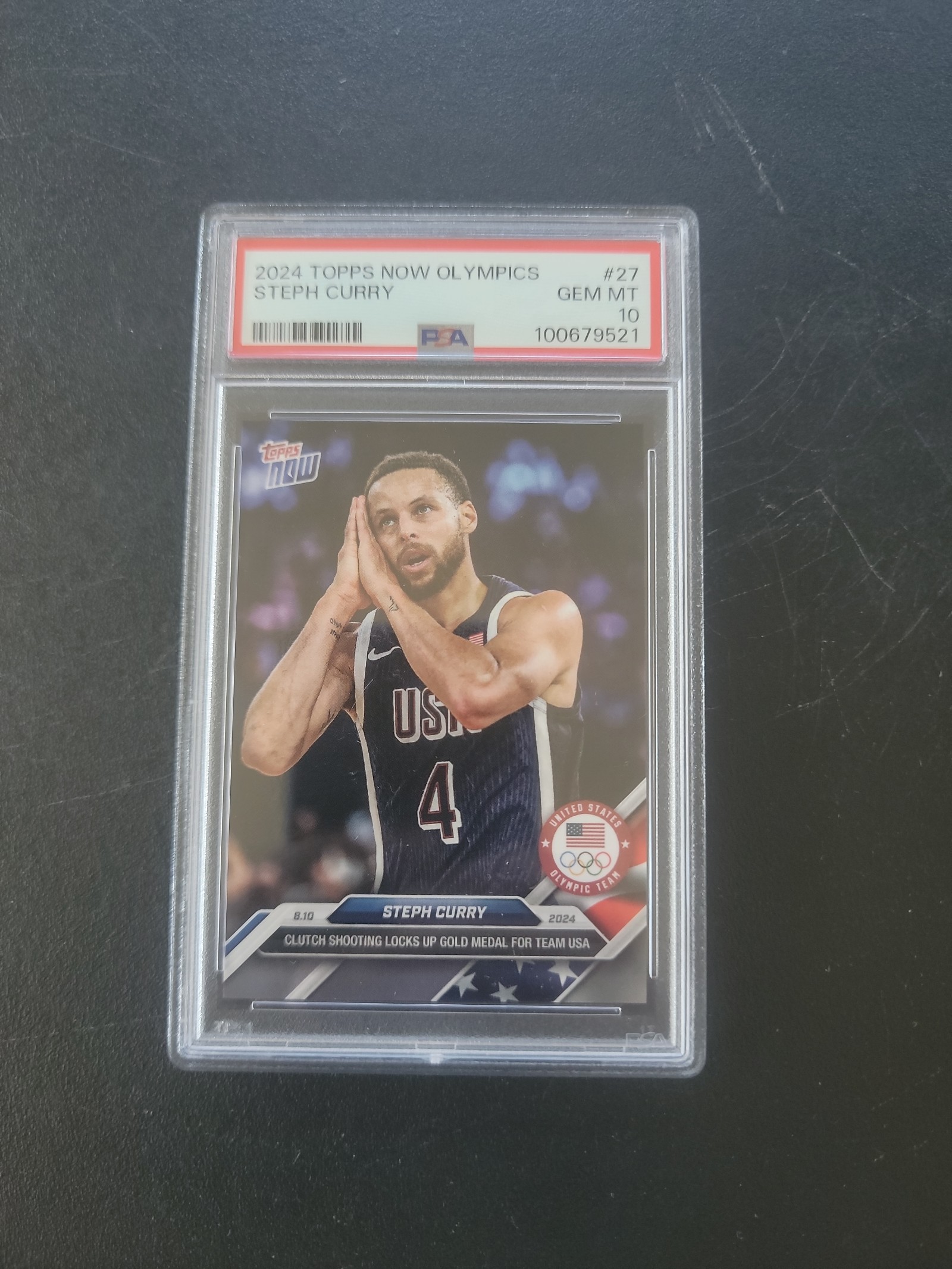 2024 topps now olympics steph currt psa gem mt 10