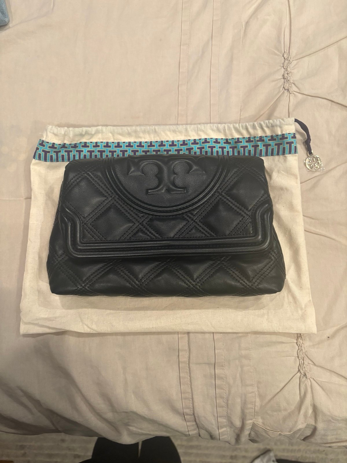 Tory Burch quilted leather clutch