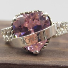 Size 7 Sterling Heart CZ Krista Ring