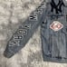 MLB YANKEES Levi's Collaboration Denim Jacket Men's Size L , Patches Added