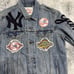 MLB YANKEES Levi's Collaboration Denim Jacket Men's Size L , Patches Added