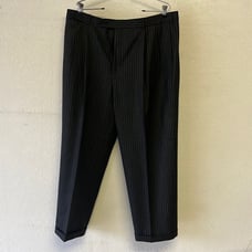 Lands end 100% wool pants Mens sz 38 gray with white pin stripe cuffed NWOT