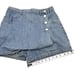 Vintage 90s Enchante Light Wash Button Down Wrap Front Denim Skort Jr 11 27x3