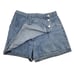 Vintage 90s Enchante Light Wash Button Down Wrap Front Denim Skort Jr 11 27x3