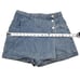Vintage 90s Enchante Light Wash Button Down Wrap Front Denim Skort Jr 11 27x3