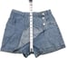 Vintage 90s Enchante Light Wash Button Down Wrap Front Denim Skort Jr 11 27x3