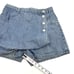 Vintage 90s Enchante Light Wash Button Down Wrap Front Denim Skort Jr 11 27x3