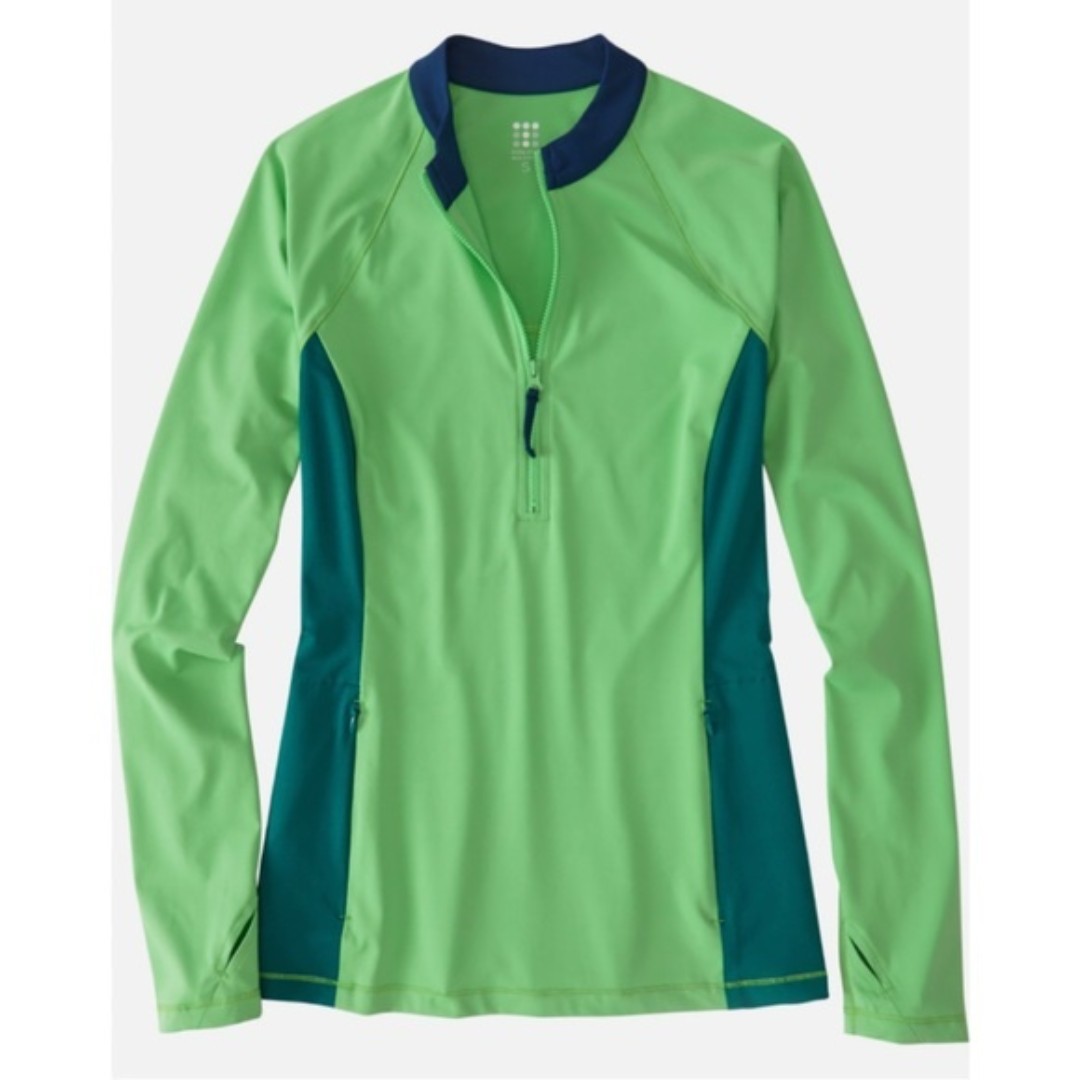 NWT Title Nine Sunbuster Long Sleeve Sun Shirt Lime Jello